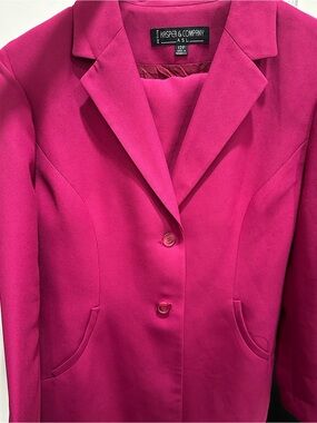 Kasper Women's Hot Pink Tailored Blazer and Skirt